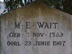 WAIT M.E. 1869-1907