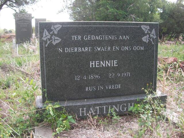 HATTINGH Hennie 1896-1971