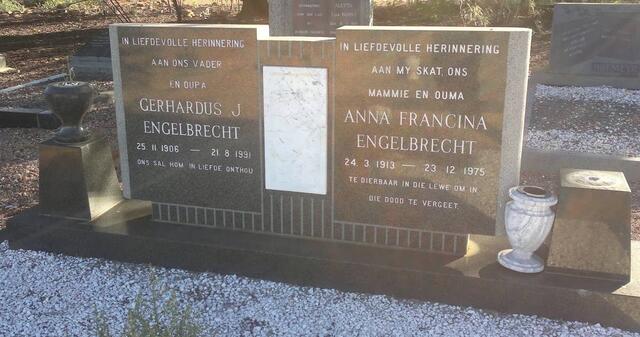 ENGELBRECHT Gerhardus J. 1906-1991 & Anna Francina 1913-1975