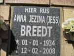 BREEDT Anna Jezina 1934-2008