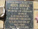 BEKKER Koos 1944-2004