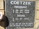COETZER Ferdinant 1930-2006 & Josina 1934-
