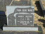 WALT Maria Aletta, van der 1914-1993
