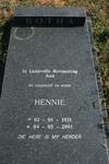 BOTHA Hennie 1935-2001