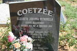 COETZEE Elizabeth Johanna Petronella nee BEZUIDENHOUT 1926-2000