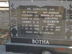 BOTHA Gerrit E.O. 1908-1984 & Johanna Elizabeth 1909-1999