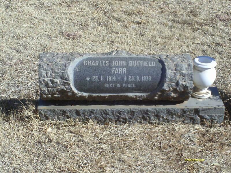 FARR Charles John Duffield 1914-1973