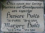 HOHLS Herbert 1922-2001 & Marjorie 1936-2011
