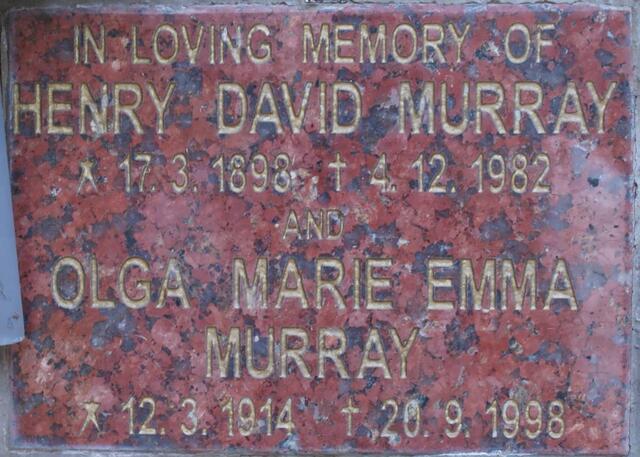 MURRAY Henry David 1898-1982 & Olga Marie Emma 1914-1998
