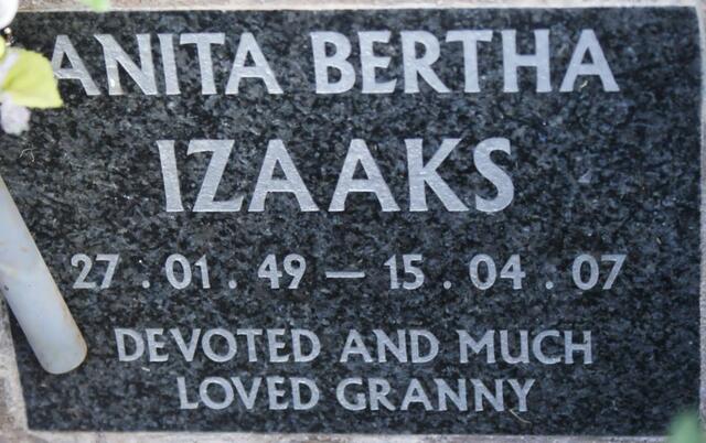 IZAAKS Anita Bertha 1949-2007