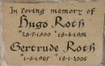 ROTH Hugo 1900-1991 & Gertrude 1907-2005