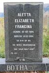 BOTHA Aletta Elizabeth Francina 1925-1994