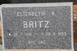 BRITZ Rudolf J. 1917-1976 & Elizabeth K. 1915-1993