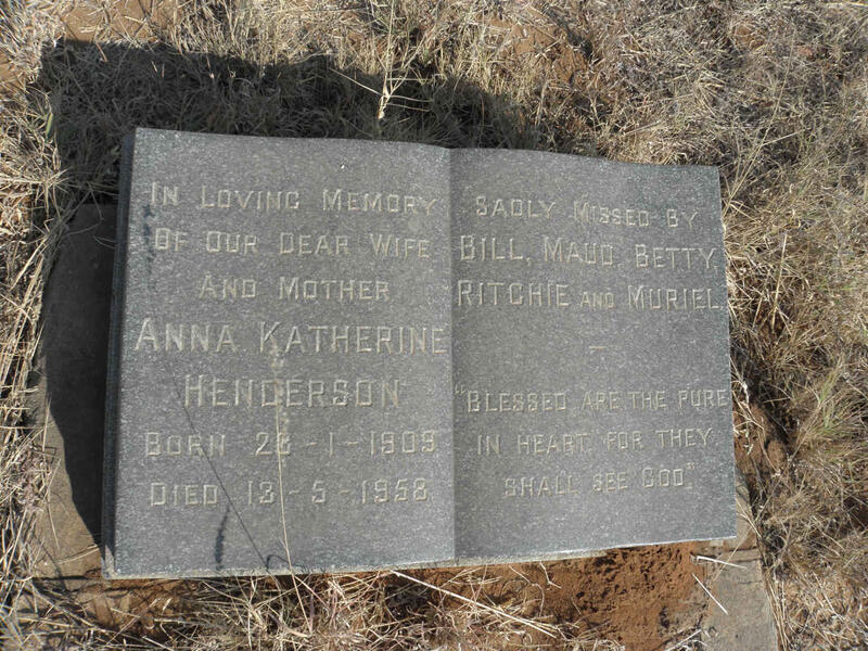HENDERSON Anna Katherine 1909-1958
