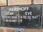 KERSHOFF Daan 1946-2007 & Eve 1947-