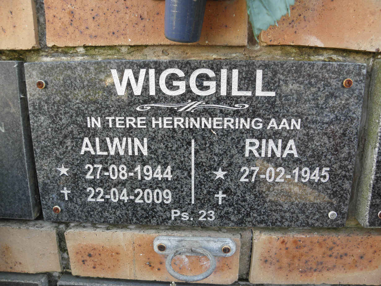 WIGGILL Alwin 1944-2009 & Rina 1945-