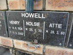HOWELL Henry 1924-2002 :: HOWELL Nolsie ??30- :: HOWELL Attie ??60-
