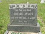 BEKKER Frederick Andries 1889-1947