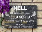 NELL Ella Sophia 1922-2013