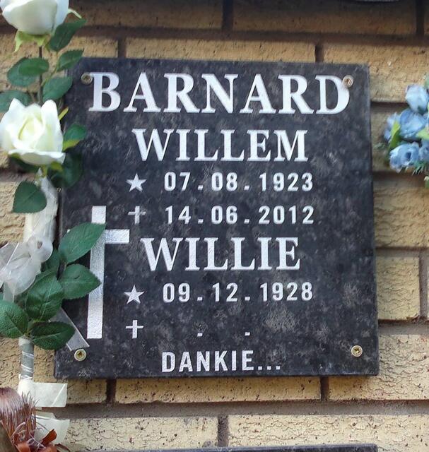 BARNARD Willem 1923-2012 & Willie 1928-