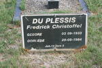 PLESSIS Fredrick Christoffel, du 1933-1984