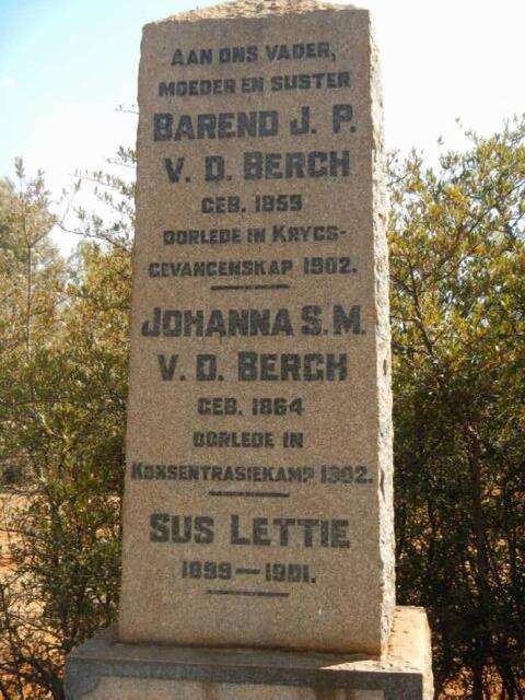 BERGH Barend J.P., v.d. 1859-1902 & Johanna S.M. 1864-1902 :: V.D. BERGH Lettie 1899-1901