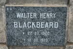 BLACKBEARD Walter Henry 1922-1989