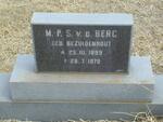 BERG M.P.S., v.d nee BEZUIDENHOUT 1899-1978
