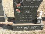 BERG Maria, van der 1921-1998
