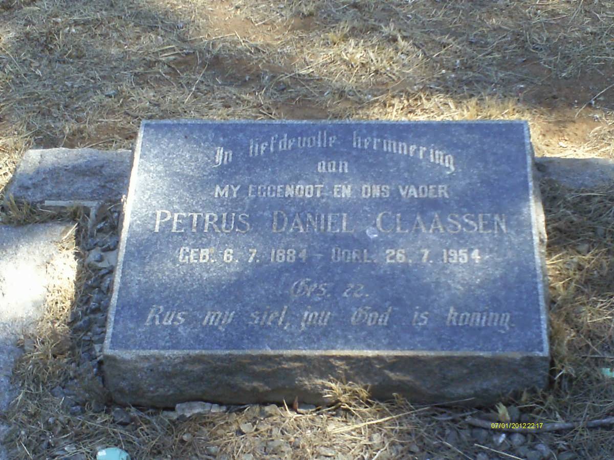 CLAASSEN Petrus Daniel 1884-1954