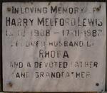 LEWIS Harry Melford 1908-1982