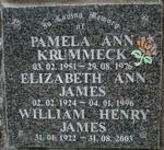KRUMMECK Pamela Ann 1951-1976 :: JAMES William Henry 1922-2003 & Elizabeth Ann 1924-1996