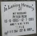 KEIR Peter 1905-1985 & Yottie 1898-1987
