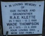 KLETTE R.A.E. 1923-1988 :: THOMPSON Wade 1975-2000
