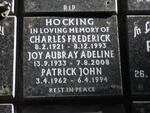 HOCKING Charles Frederick 1921-1993 & Joy Aubray Adeline 1933-2008 :: HOCKING Patrick John 1962-1994