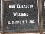 WILLIAMS Ann Elizabeth 1943-1993