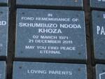 KHOZA Skhumbuzo Ndoda 1971-2011