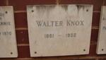 KNOX Walter 1861-1952