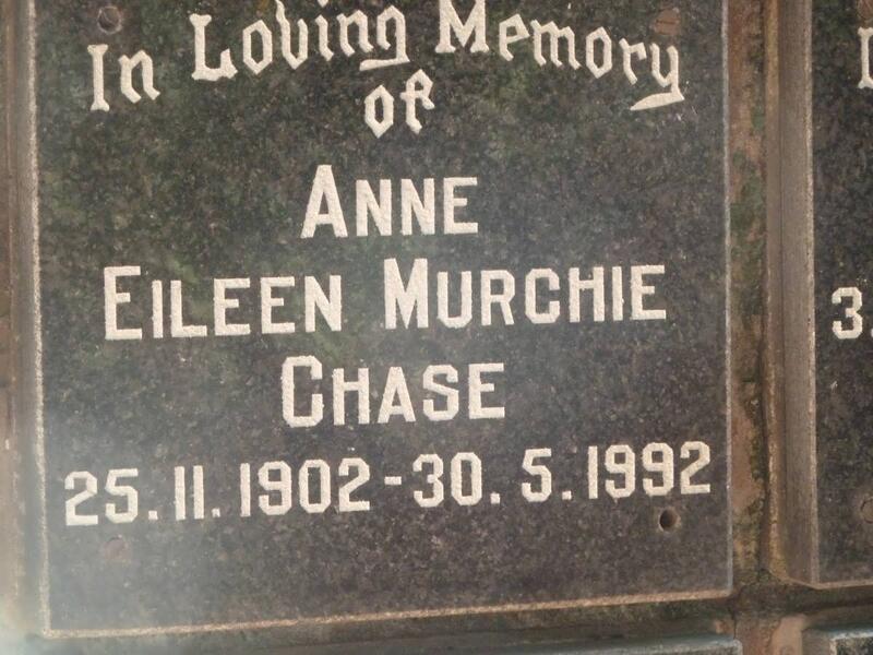 CHASE Anne Eileen Murchie 1902-1992