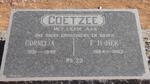 COETZEE F.H. 1884-1962 & Cornelia 1891-1949