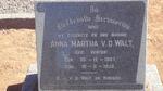 WALT Anna Martha, v.d. nee VENTER 1907-1950