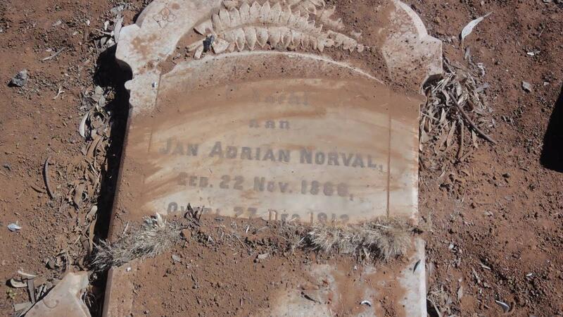NORVAL Jan Adrian 1866-1912
