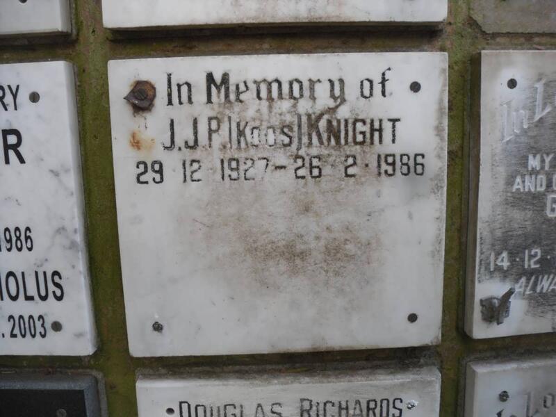 KNIGHT J.J.P. 1927-1986