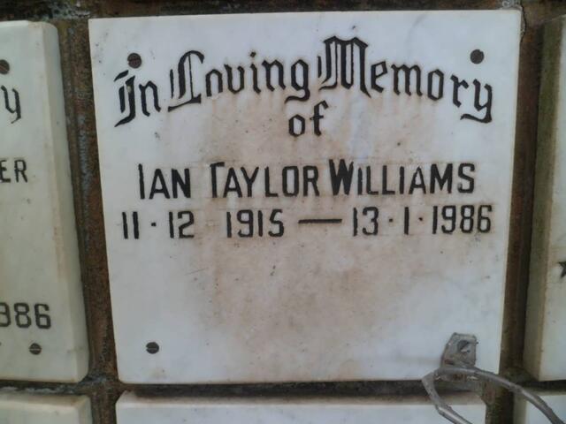 WILLIAMS Ian Taylor 1915-1986