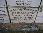 WICKS Elizabeth 1890-1974