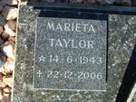 TAYLOR Marieta 1943-2006