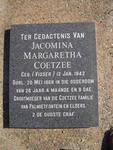 COETZEE Jacomina Margaretha nee VISSER 1842-1868