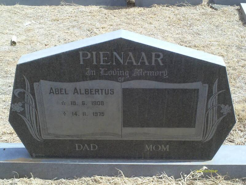 PIENAAR Abel Albertus 1908-1975