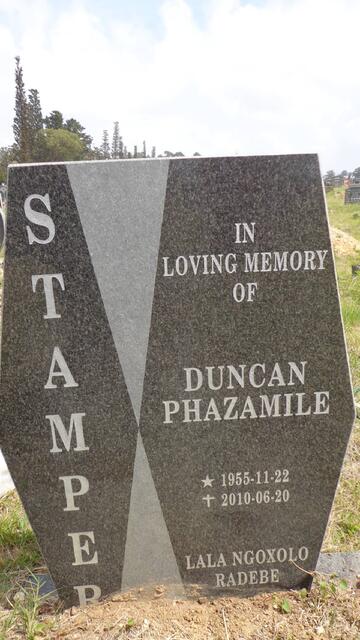 STAMPER Duncan Phazamile 1955-2010