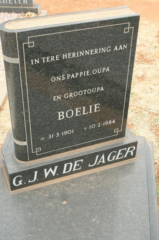 JAGER G.J.W., de 1901-1984